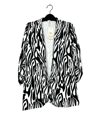 Women's  Blazer Long Sleeve Patterned Coat Jacket Blazer Zebra Print Jacket Coat • £39.99