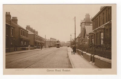 £4 • Buy Reddish, Gorton Road, Stockport Tram, Manchester, Cheshire, Real Photo Postcard