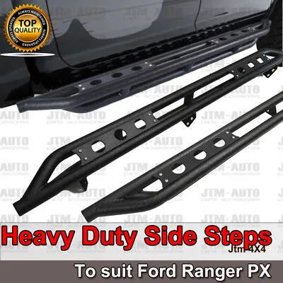 Heavy Duty Armor Steel Off Road Side Steps Suits Ford Ranger PX 2012-2022 • $469