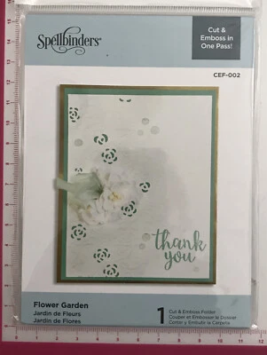$13.50 • Buy Spellbinders Embossing Folder ~ Flower Garden ~ Cut & Emboss In One Pass!