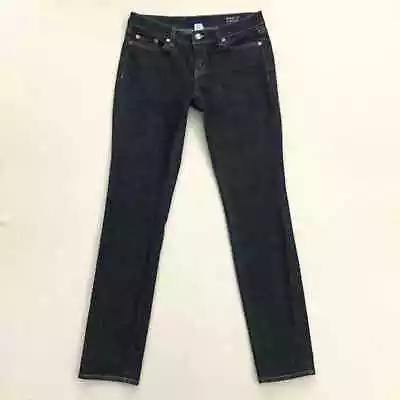 Martin + Osa Women Stretch Dark Wash 27 Standard Slim Fit Denim Blue Jean Pants • $19.99