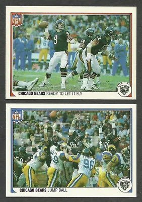 1983 Fleer Chicago Bears 2 Card Team Set Team Action Jim McMahon Walter Payton • $6.99