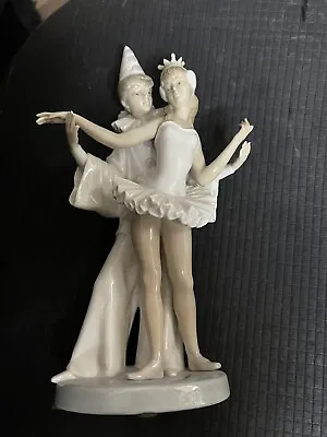 $59.99 • Buy Lladro Figurine Carnival Couple 4882 Dancing Ballerina And Clown Glossy