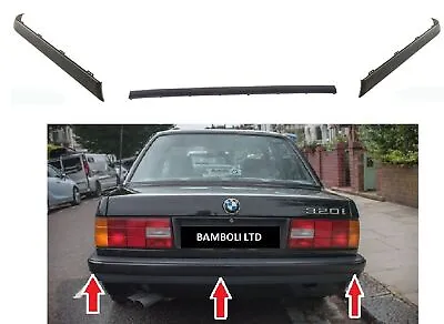 Rear Bumper Trim Molding Set Fit For BMW E30 Euro Late Plastic 316 320 325 87-94 • $151.90