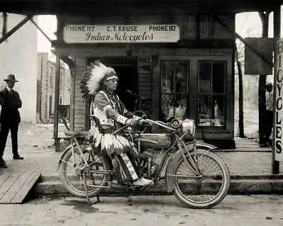 Vintage Indian Motorcycle Cheif 1920s Advertisement Old Photo 8  X 10  Reprint  • $13