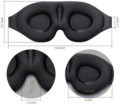 Sleep Eye Mask For Men Women 3D Contoured Cup Sleeping Mask & Blindfold • $9.98