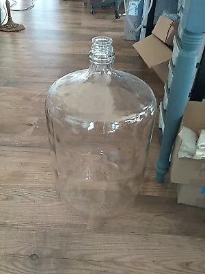 Vintage 5 Gallon Glass Jug Beer Wine Making Container Clear • $49.99