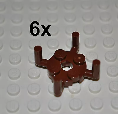 Lego Parts - 6x Reddish Brown Plant Tree Palm Holder/round Plate 2x2 Holder/arms • $5.19