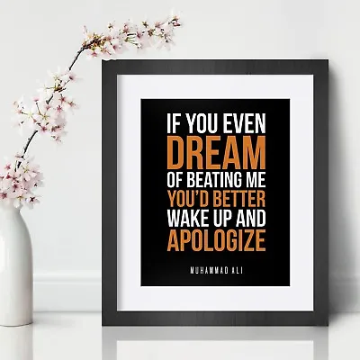 Muhammad Ali Inspirational Wall Art Print Motivational Quote Poster Decor Gift • $12.97