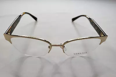 Versace Ve1265 1460 Gold Havana Optical Frame Eyesize 53-17-140 Made In Italy • $105