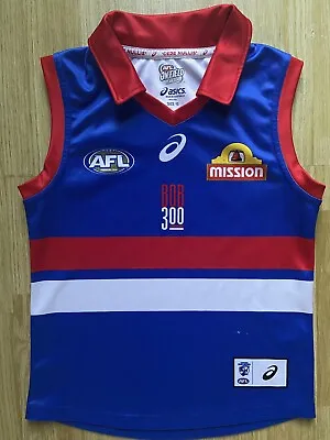 Western Bulldogs Asics AFL Football Bob Murphy 300 Game Signed Jumper Guernsey • $79.99