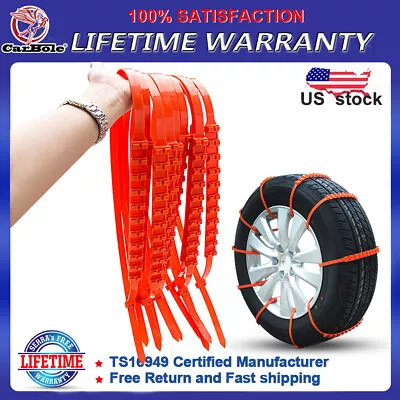 10*Universal Winter Snow Mud Anti-skid Tire Chains Fit For Car SUV Adjustable US • $32.53