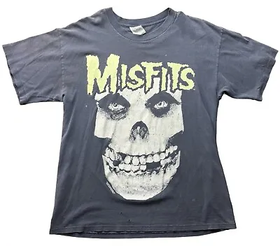 Vintage Misfits Glow In The Dark Single Stitch Big Skull Front & Back T-Shirt XL • $275