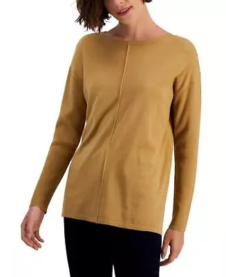 MSRP $57 Style Co Plus Size Seam-Front Tunic Sweater Icy Coffee Brown Size 1X • $11.75