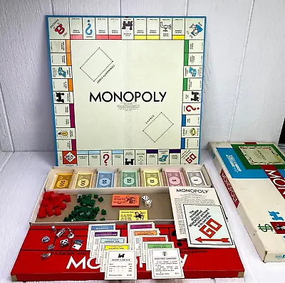 VTG Monopoly Game Complete W/ Game Pieces Rule Books Board Metal Pieces 1970s #9 • $22