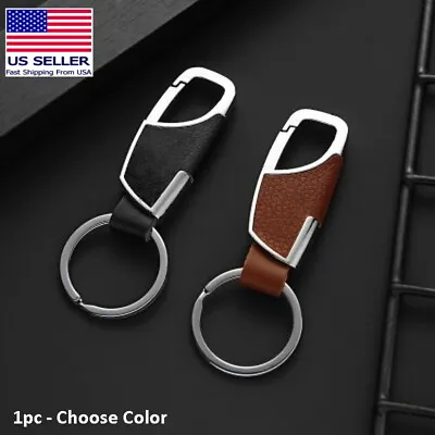 Men's & Women's Fashion Style Leather Clip Keychain Car Key Ring Fob Holder Gift • $6.99