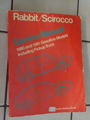 $14.99 • Buy VW Rabbit Scirocco Pickup Service Manual 1980-1981 Gasoline Models + Brochure