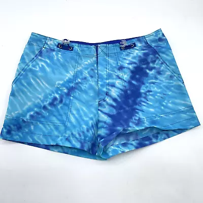 Vintage 90s No Boundaries Blue Tie Dye Board Shorts Swim Shorts Women's M 31  • £19.76