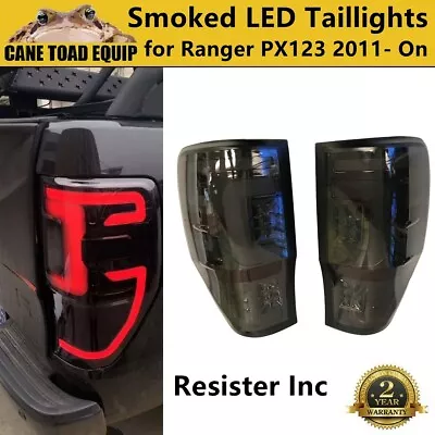 Smoked LED Rear Tail Lights For Ford Ranger PX1 PX2 PX3 Wildtrak 2011-ON Tinted • $179