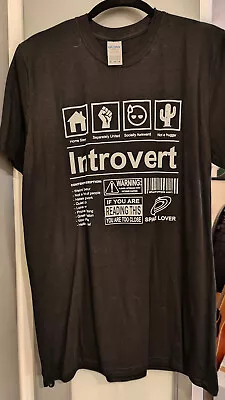 Qwertee Introvert Tshirt  Medium Black • £5.99