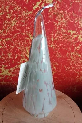 ZORZA Polish Art Clear White Murano Inspire Christmas Decor 8.5  Glass Tree NWT • $50