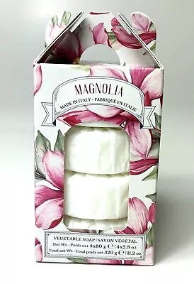 Diamante MAGNOLIA - Set Of 4 Triple Milled ITALIAN Vegetal Soap Bars 4x 2.82 Oz • $12.29