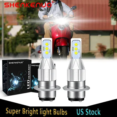 2PC Super Bright H6M LED Headlight For Yamaha Vino 125: 2004-2009 12 Volt Bulbs • $15.83