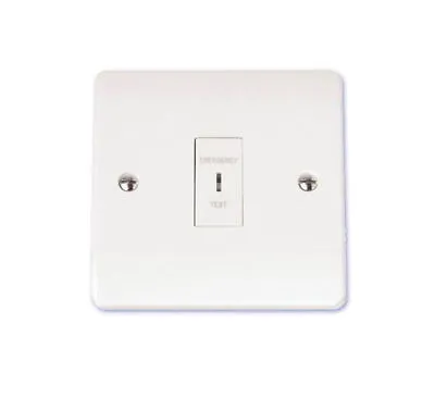 10 Amp 1 Gang Emergency Light Test / Secret Key Switch Plate  Double Pole   • £5.50