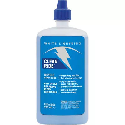 White Lightning Clean Ride Bike Chain Wax Lube - 8oz Drip • $21.42