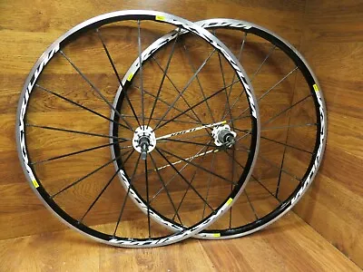 MAVIC KSYRIUM SR SHIMANO / SRAM HUB 700c CLINCHER WHEEL SET - BLACK & WHITE • $499.99