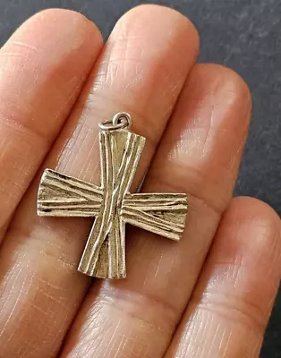 Vintage Solid Silver Maltese Cross Pendant 5.4g • £24