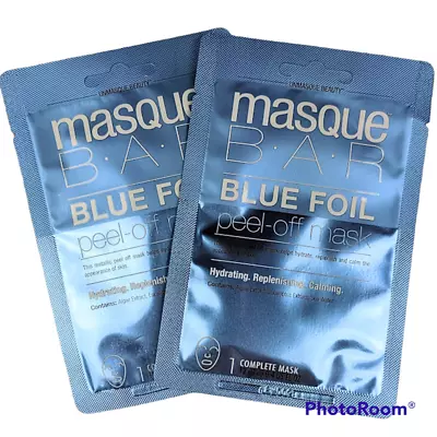 2x Masque BAR Blue Foil Peel-Off Mask Hydrate-Replenish-Calm Algae Extract  • $5.50