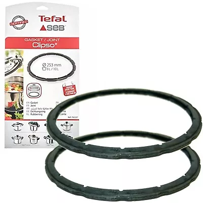 Tefal 8L 10L Clipso Pressure Cooker 253mm Rubber Gasket Seal Anneau Genuine X 2 • $82.09