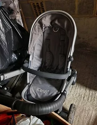 ICandy Peach 6 Light Grey Check Travel System With New Car Seat 🖤🖤 • £50