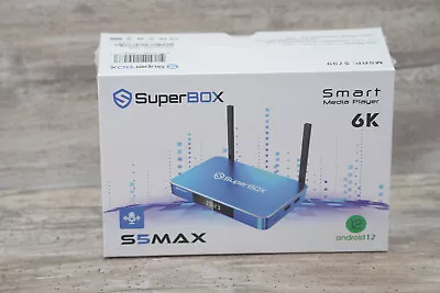 SuperBox S5 Max Streaming TV Media Player 6K Android 12 WiFi 6 4GB PRIORITY SHIP • $245