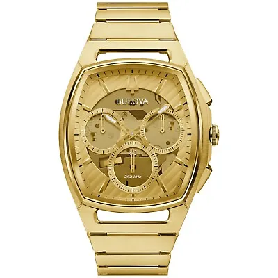 Bulova Men's Quartz Gold-Tone Chronograph 42MM Watch 97A160 • $422.99