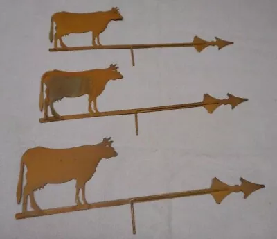 3 Mailbox Weathervane Weather Vane Topper Top COW COWS Metal Cut Out Yard Art  • $1.99