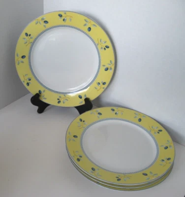 £17.69 • Buy 4 Royal Doulton Blueberry Dinner Plates - 10 1/4  Diameter - Yellow, Blue