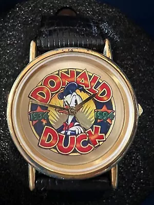 Disney DONALD DUCK WATCH With Black Band - NIB • $40