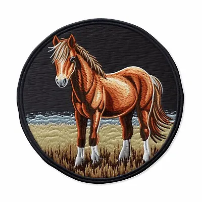 Horse Patch Iron-on Applique Farm Animal Badge Colt Gallop Mare Pony Mustang • $8.87