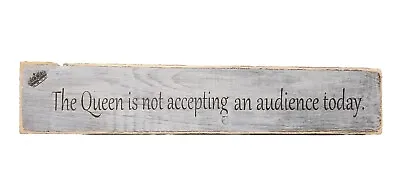 Country Primative Rustic Wooden Distressed Sign Gray Black 18  Sign Shelfsitter  • $8.99