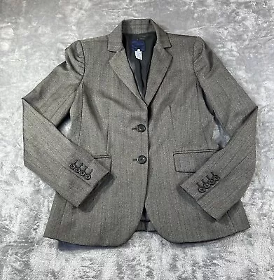 J. Crew Blazer Women's 2 Wool Blend Two-Button Jacket Business Lined • $29.99