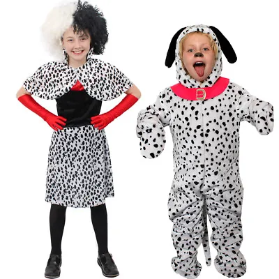 Kids Evil Dog Lady Or Dalmatian Fancy Dress Costume World Book Day Character • £11.99