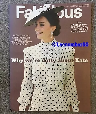 FABULOUS Magazine Kate Middleton 7/8/22 New Uk Marcus Wareing Hollie Grant Gaby • £6.70