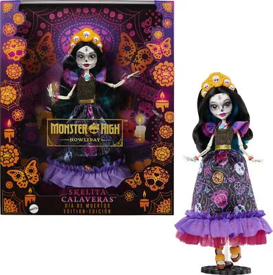 Mattel - Monster High - Howliday Dia De Muertos Skelita Calaveras Doll [New Toy] • $46.25