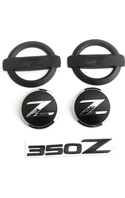 5PC Metal 350Z Badge Kits Car Body Front Rear Fender Black Emblems Free Shipping • $24.99