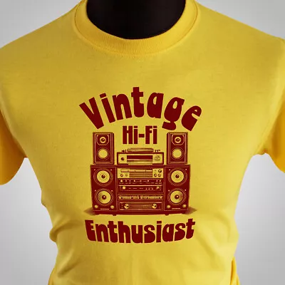 Vintage Hi Fi Enthusiast T Shirt Retro Separates Speakers Amplifier Turntable Y • £15.99