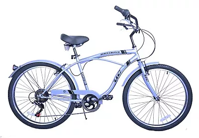 FOMAS Beach Cruiser Bicycle 7 Speed Shimano Gear System Bike 26 Inch Medium Size • $179.99