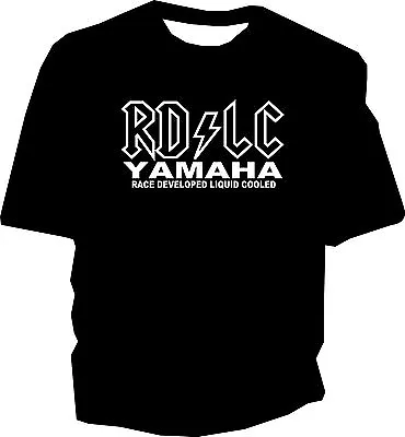 YAMAHA RD350LC ACDC Style Motorcycle Tribute T Shirt Size SMLX-L • £10.49