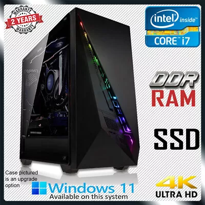 $779 • Buy Intel Core I7 Quad Gaming PC 32GB RAM Computer SSD+HD Home Office Desktop System
